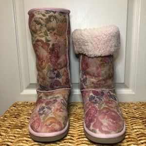 Authentic Floral Pink UGGS